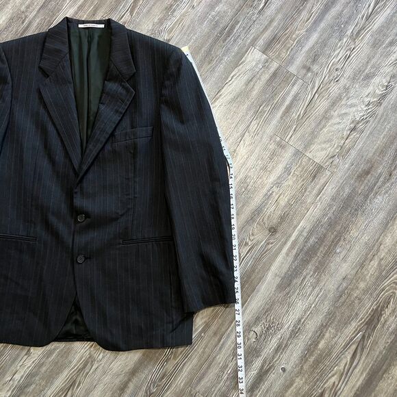 Yves Saint Laurent Menswear Blazer 100% Wool Pinstripe 40R Made in France Flaw - Picture 9 of 15